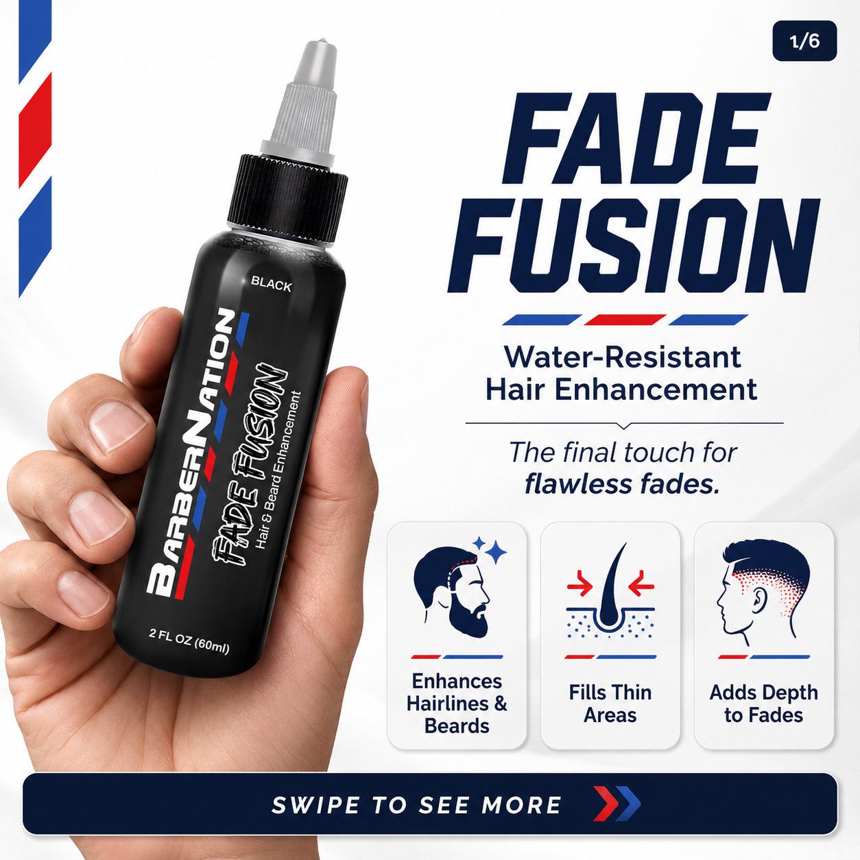 BarberNation Fade Fusion Water Resistant Hair Enhancement