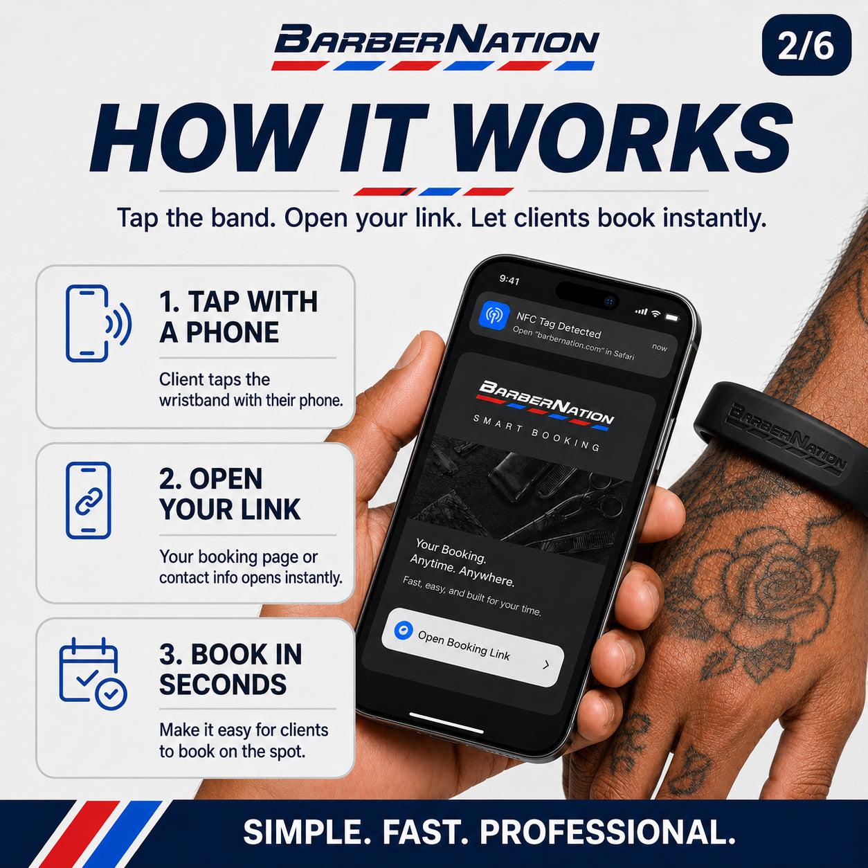 Smart Booking Wristband with NFC