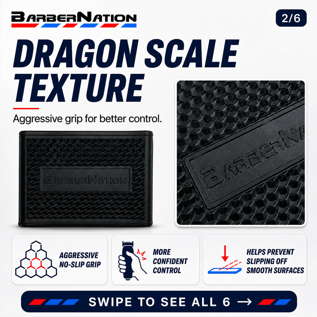 BarberNation Premium No-Slip Clipper & Trimmer Grips - Gold