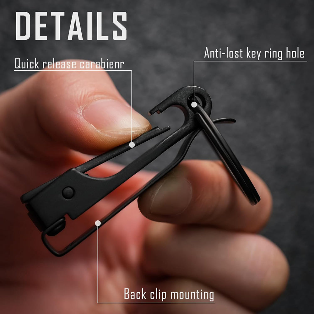 BarberNation Heavy-Duty Belt Clip with Detachable Magnetic Keychain (Supports 8.8 lbs)