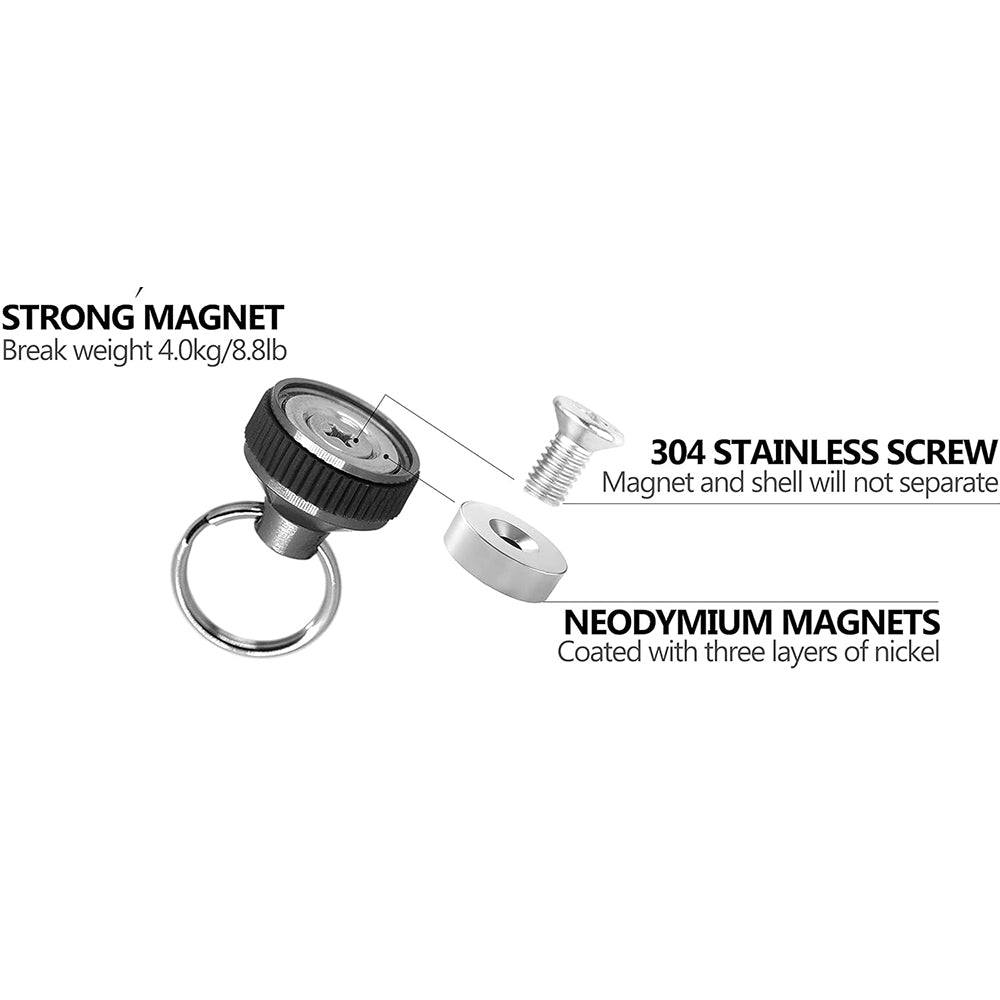 BarberNation Heavy-Duty Belt Clip with Detachable Magnetic Keychain (Supports 8.8 lbs)