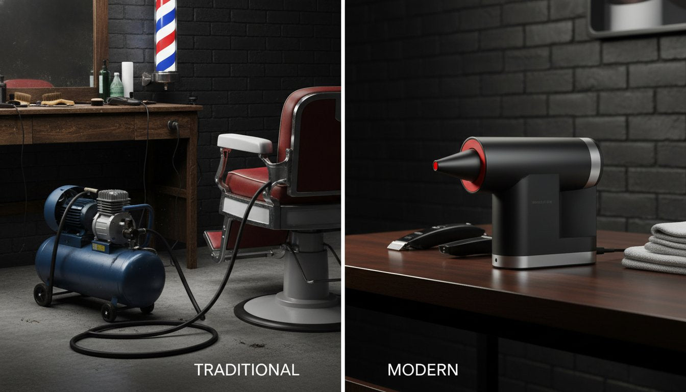 Air Compressor vs. Cordless Duster for Barbershop: The 2026 Professional Comparison