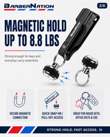 Heavy-Duty Belt Clip with Detachable Magnetic Keychain (Supports 8.8 lbs)