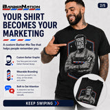 Barber-Me-Tee Custom Barber Marketing T-Shirt with Smart Booking Wristband