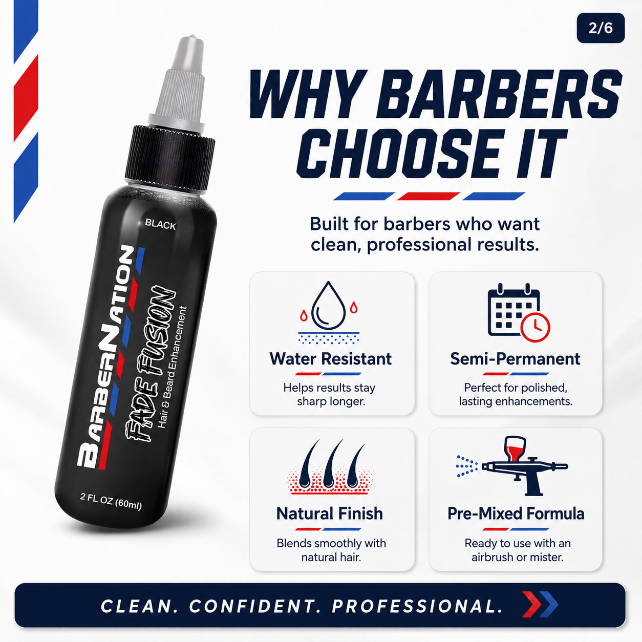 BarberNation Fade Fusion Water Resistant Hair Enhancement