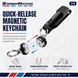 Heavy-Duty Belt Clip with Detachable Magnetic Keychain (Supports 8.8 lbs)