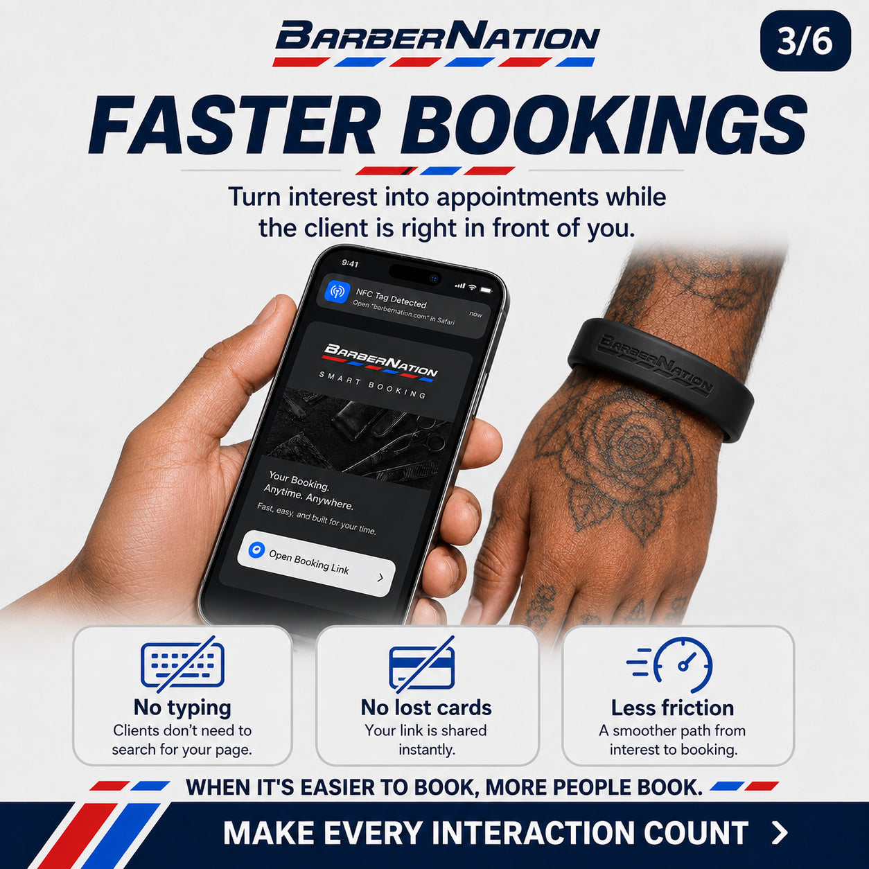 Smart Booking Wristband with NFC