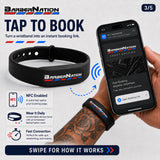Barber-Me-Tee Custom Barber Marketing T-Shirt with Smart Booking Wristband