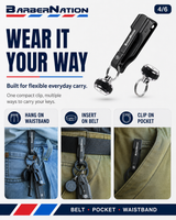 Heavy-Duty Belt Clip with Detachable Magnetic Keychain (Supports 8.8 lbs)