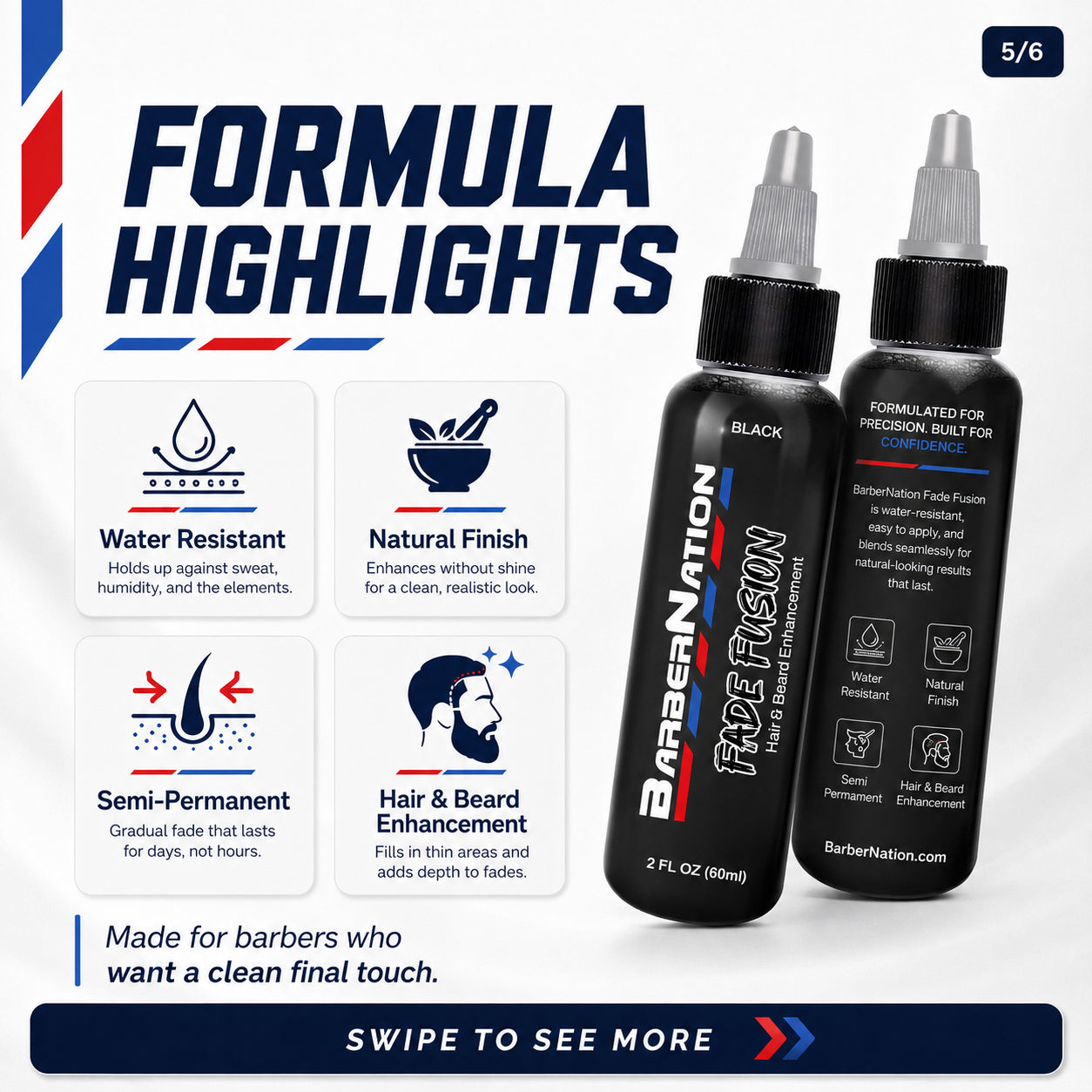 BarberNation Fade Fusion Water Resistant Hair Enhancement