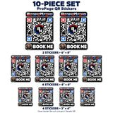10x Piece ProPage Smart QR Code Decal Stickers (4x Small, 4x Medium, 2x Large)