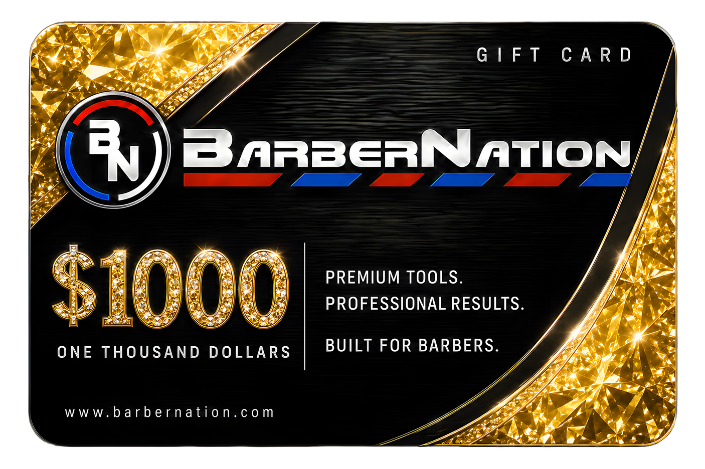 BarberNation $1000 Gift Card - Canary Yellow Diamond