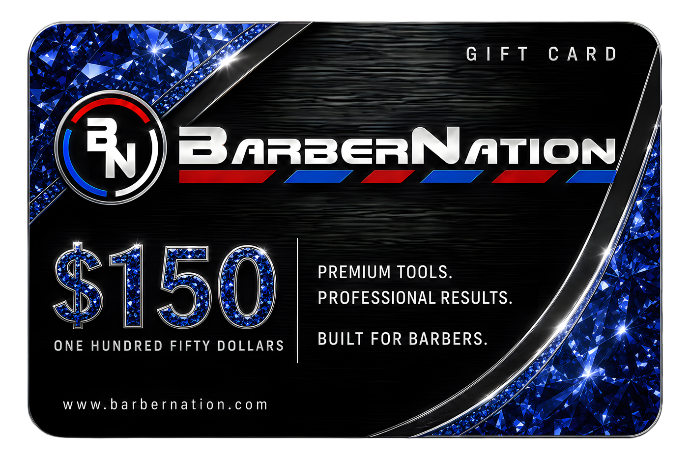 BarberNation $150 Gift Card - Sapphire Blue