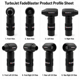 Matte Black TurboJet 3.0 FadeBlaster Cordless Air Duster with Charging Stand for Barbers