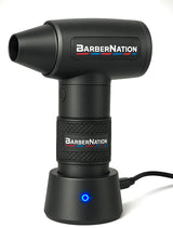 BarberNation TurboJet FadeBlaster cordless air duster with charging stand for barbers