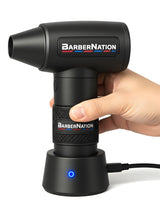 BarberNation TurboJet FadeBlaster All-in-One Air Duster with Charging Stand and Vacuum