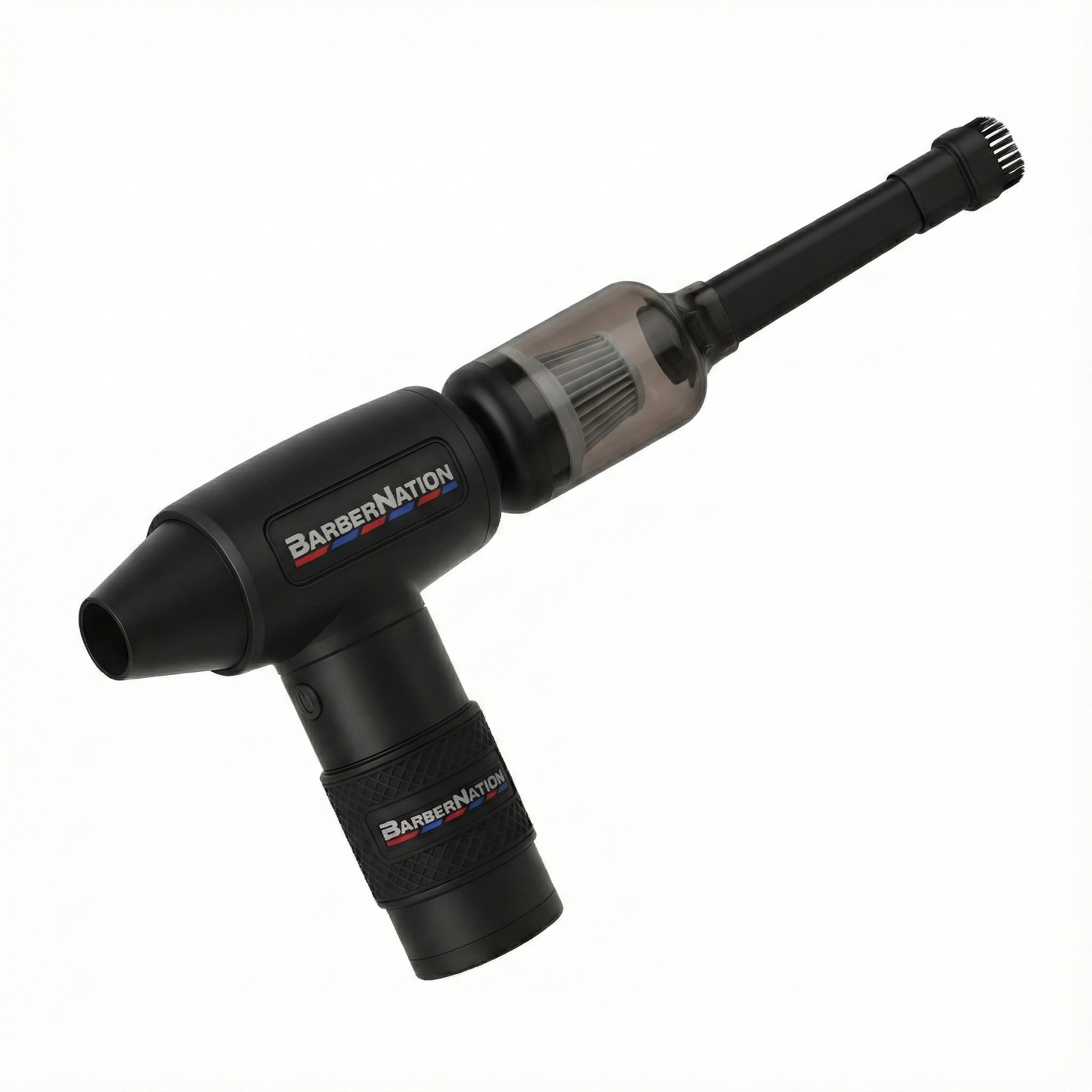 BarberNation TurboJet FadeBlaster All-in-One Air Duster with Charging Stand and Vacuum
