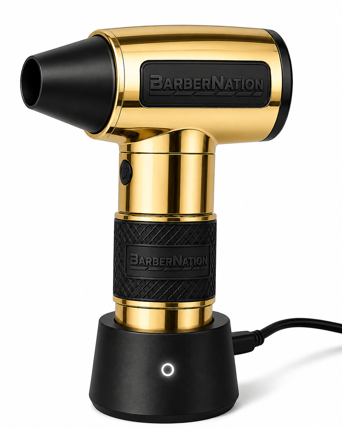 Metallic Gold Luxury TurboJet 3.0 FadeBlaster with Charging Stand for Barbers