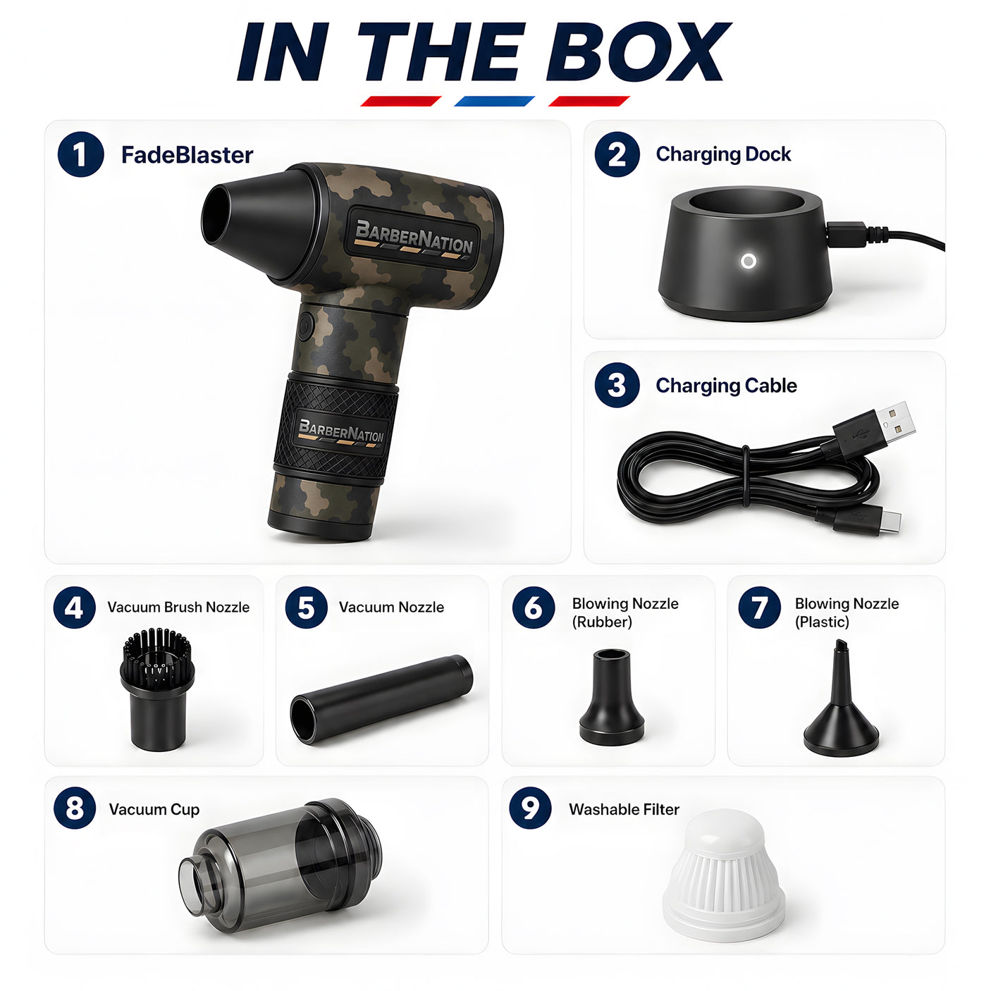 Matte Camo TurboJet 3.0 FadeBlaster with Charging Stand for Barbers