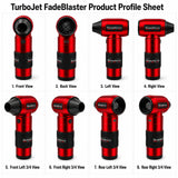 Metallic Red TurboJet 3.0 FadeBlaster with Charging Stand for Barbers