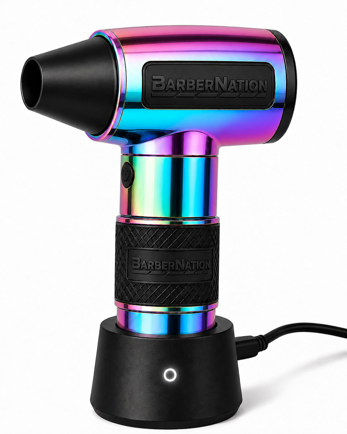 Metallic Prizm Luxury TurboJet 3.0 FadeBlaster with Charging Stand for Barbers