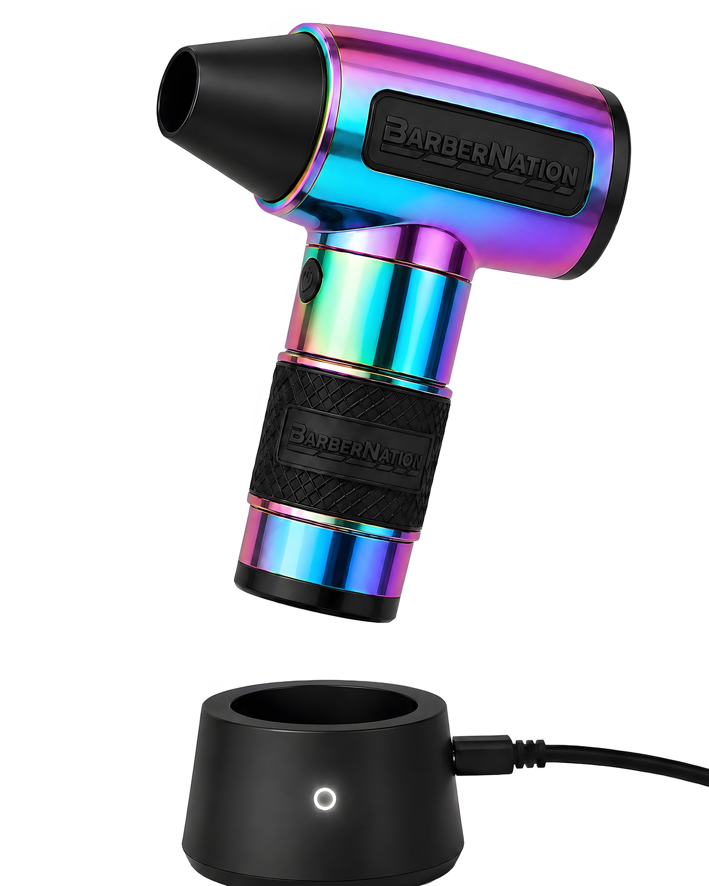 Metallic Prizm Luxury TurboJet 3.0 FadeBlaster with Charging Stand for Barbers