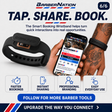 Smart Booking Wristband - NFC Digital Business Card for Barbers (with Online Profile)